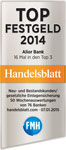 Top Festgeld 2014 laut Handelsblatt